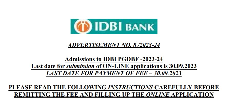 IDBI Bank Recruitment 2023