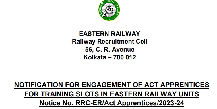 RRC ER Kolkata Apprentices 2023