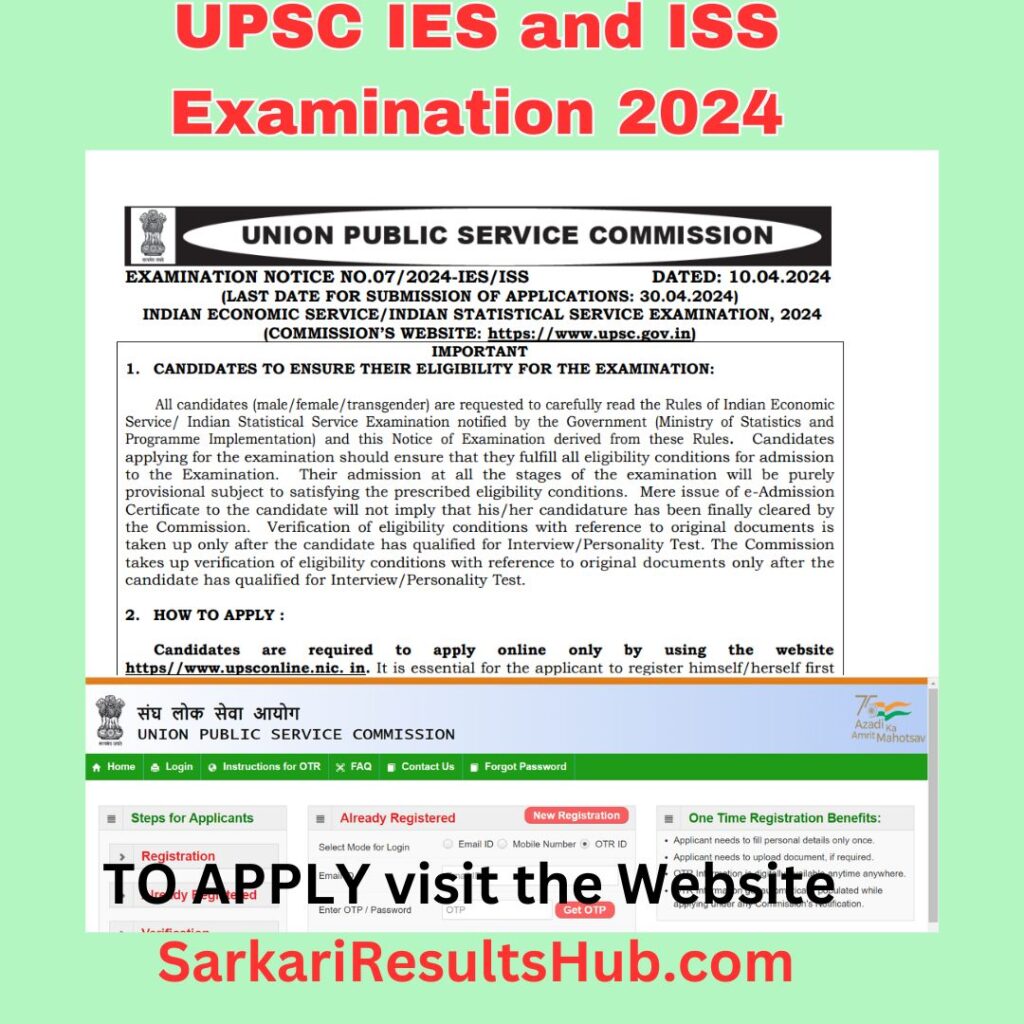 UPSC IES and ISS Examination 2024